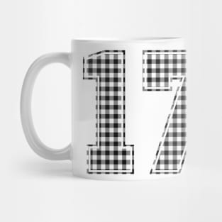 Plaid Number - 17 - Dark Mug